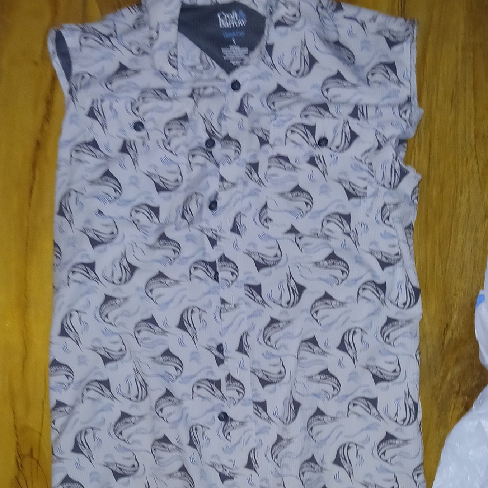 Croft & Barrow Gray Casual Button Down Shirt
